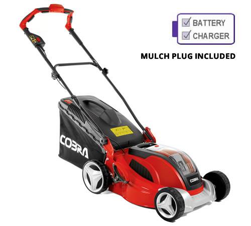Side view of Cobra MX4140V 41cm Cut Push Cordless Lawn mower