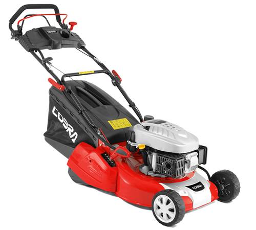 Side view of Cobra RM46SPCE E/S Self Propelled Rear Roller Petrol Lawn mower