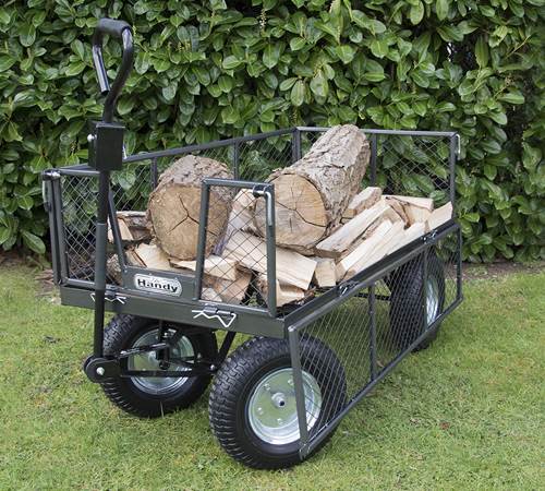 Side view of Handy Large Garden Trolley