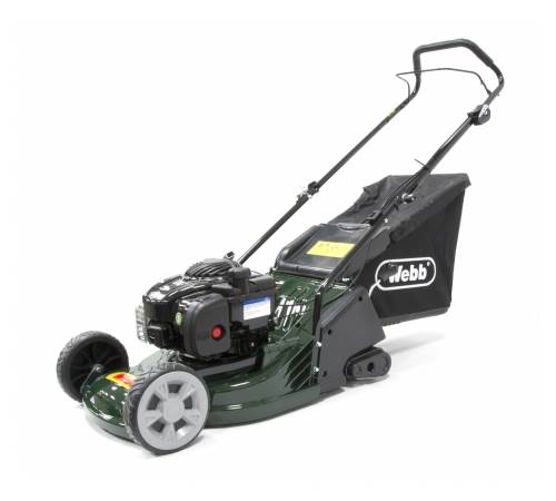 Side view of Webb Supreme RR17 Push Rear Roller Petrol Lawn mower