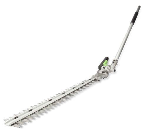 Side view of EGO Power + HTA2000 Hedgetrimmer Attachment