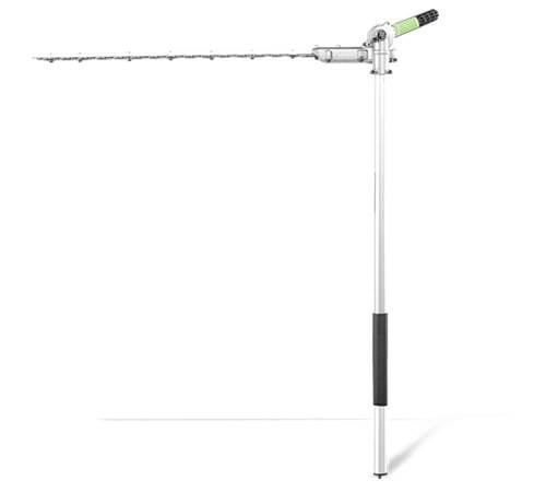 Side view of EGO Power + HTA2000 Hedgetrimmer Attachment