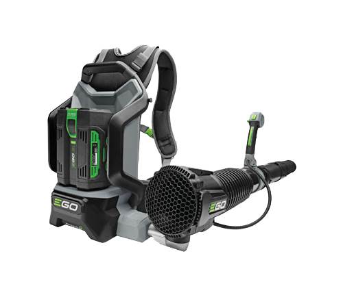 Side view of EGO Power + LB6002E BackPack Cordless Leaf Blower Kit