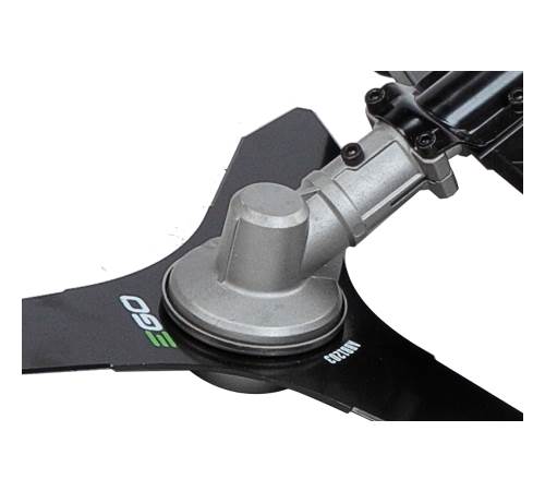 Side view of EGO Power + BCA1200 Brushcutter Attachment