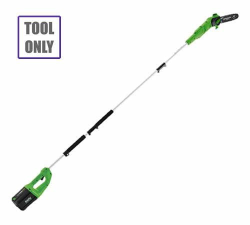 Side view of Greenworks GD60PS 60v Cordless Polesaw (No Battery/Charger)