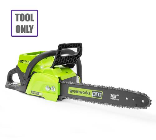 Side view of Greenworks GD60CS40 60v Cordless Chainsaw (Tool only)