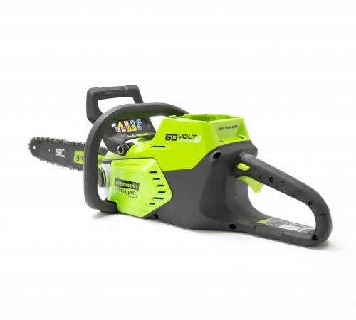 Side view of Greenworks GD60CS40 60v Cordless Chainsaw (Tool only)