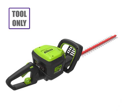 Side view of Greenworks GD60HT 60v Cordless Hedge cutter (No Battery/Charger)