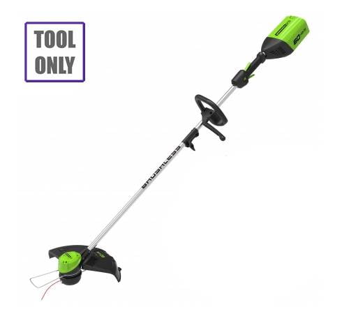 Side view of Greenworks GD60LT 60v Cordless Line Trimmer (No Battery/Charger)