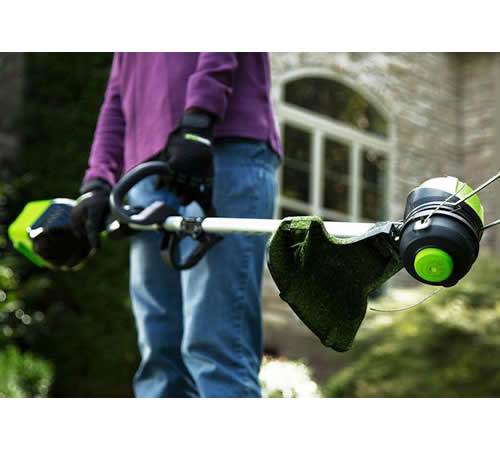 Side view of Greenworks GD60LT 60v Cordless Line Trimmer (No Battery/Charger)