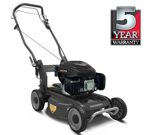 Side view of Weibang Virtue 46SMP Self-Propelled Mulching Lawnmower