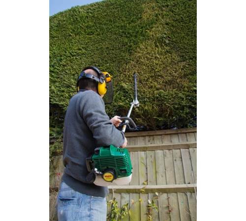 Side view of Webb MC26 4-in-1 Petrol Multi Tool