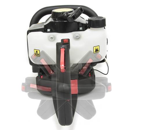 Side view of Webb HC600 Petrol Hedge cutter
