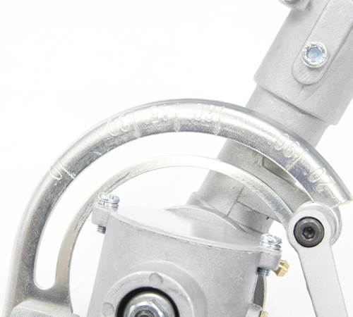 Side view of Webb PHT26 Long Reach Petrol Hedge cutter