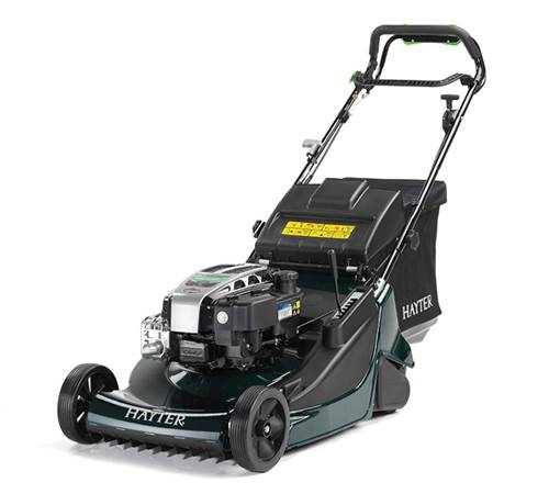 Side view of Hayter Harrier 56 Autodrive VS BBC Rear Roller Lawnmower