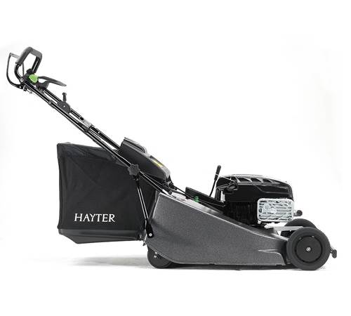 Side view of Hayter Harrier 56 Pro FS BBC Rear Roller Lawn mower