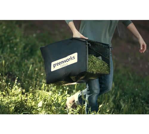 Side view of Greenworks GD60LM51SP 60v Cordless Self Propelled Mower (Tool only)