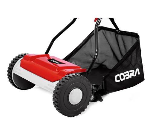 Side view of Cobra HM381 Hand Push Cylinder Lawnmower