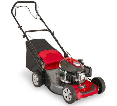 Side view of Mountfield SP46 Self-Propelled 4 Wheel Petrol Lawn mower