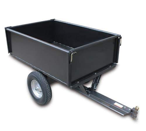 Side view of Handy Towed Tipping Garden Trailer (THGT750)