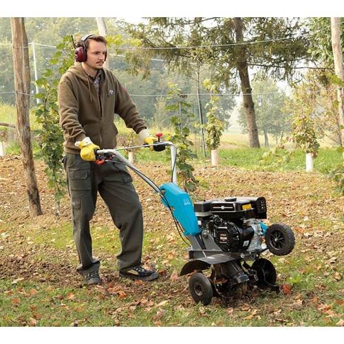 Side view of Bertolini BT195 Petrol Rotary Tiller