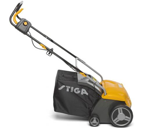 Side view of Stiga SV 213 E Electric Scarifier and Aerator