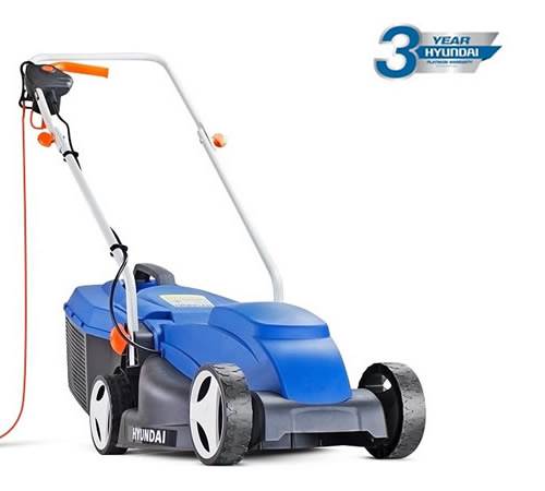 Side view of Hyundai HYM3200E Electric Rotary Lawn mower