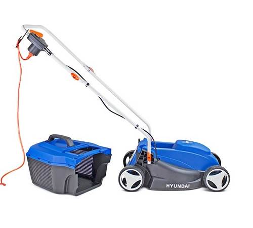 Side view of Hyundai HYM3200E Electric Rotary Lawn mower