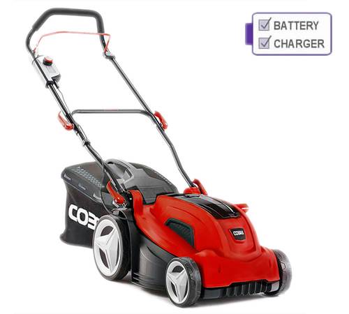 Side view of Cobra MX4340V Cordless 40v Lawnmower with Battery & Charger