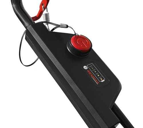 Side view of Cobra MX4340V Cordless 40v Lawnmower with Battery & Charger