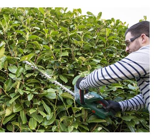 Side view of Webb V20HT 20v Cordless Hedge Trimmer