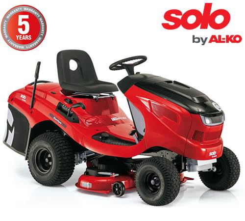 Side view of AL-KO Solo T15-93.7 HD-A Comfort Rear Collect Garden Tractor