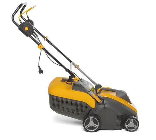 Side view of Stiga SV 415 E Electric Scarifier and Aerator c/w 15m Cable