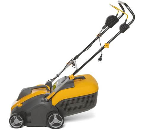 Side view of Stiga SV 415 E Electric Scarifier and Aerator c/w 15m Cable
