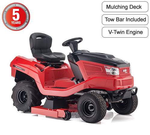 Side view of AL-KO T22-110 HDH-A V2 High Grass Mulching Garden Tractor