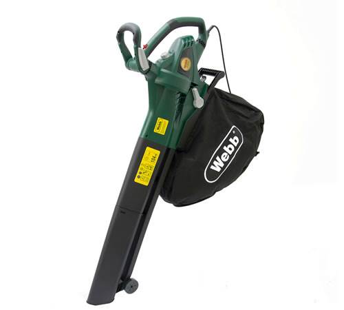 Side view of Webb EBV2800 Electric Leaf Blower & Garden Vac