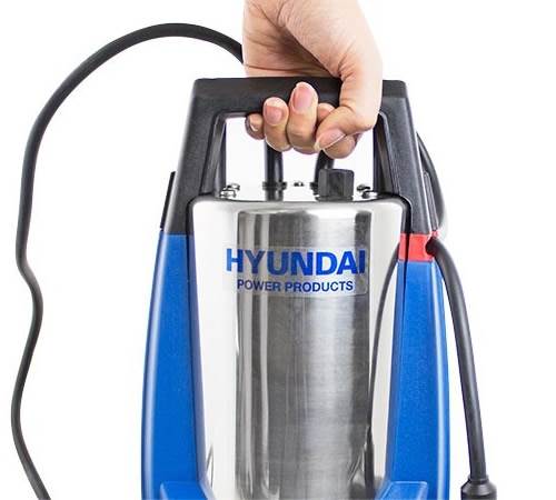 Side view of Hyundai HYSP850D Submersible Electric Water Pump