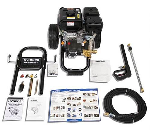 Side view of Hyundai HYW3100P2 Petrol Pressure Washer