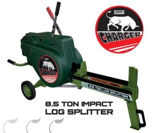 Portek Charger Quiksplit Electric Log Splitter with 8.5 Ton Impact