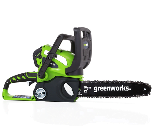 Greenworks 40v Cordless 12" Chainsaw G40CS30K2 c/w battery and charger-image-28287